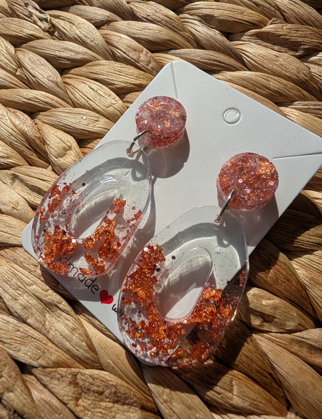 Copper and Rose gold earrings
