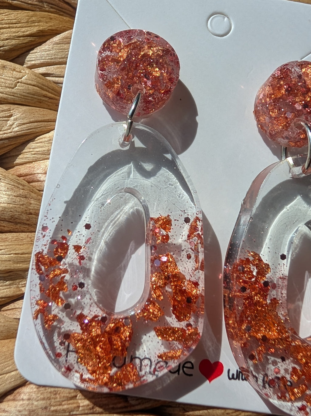 Copper and Rose gold earrings